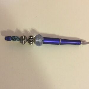 Blue and Silver Decorative Pen